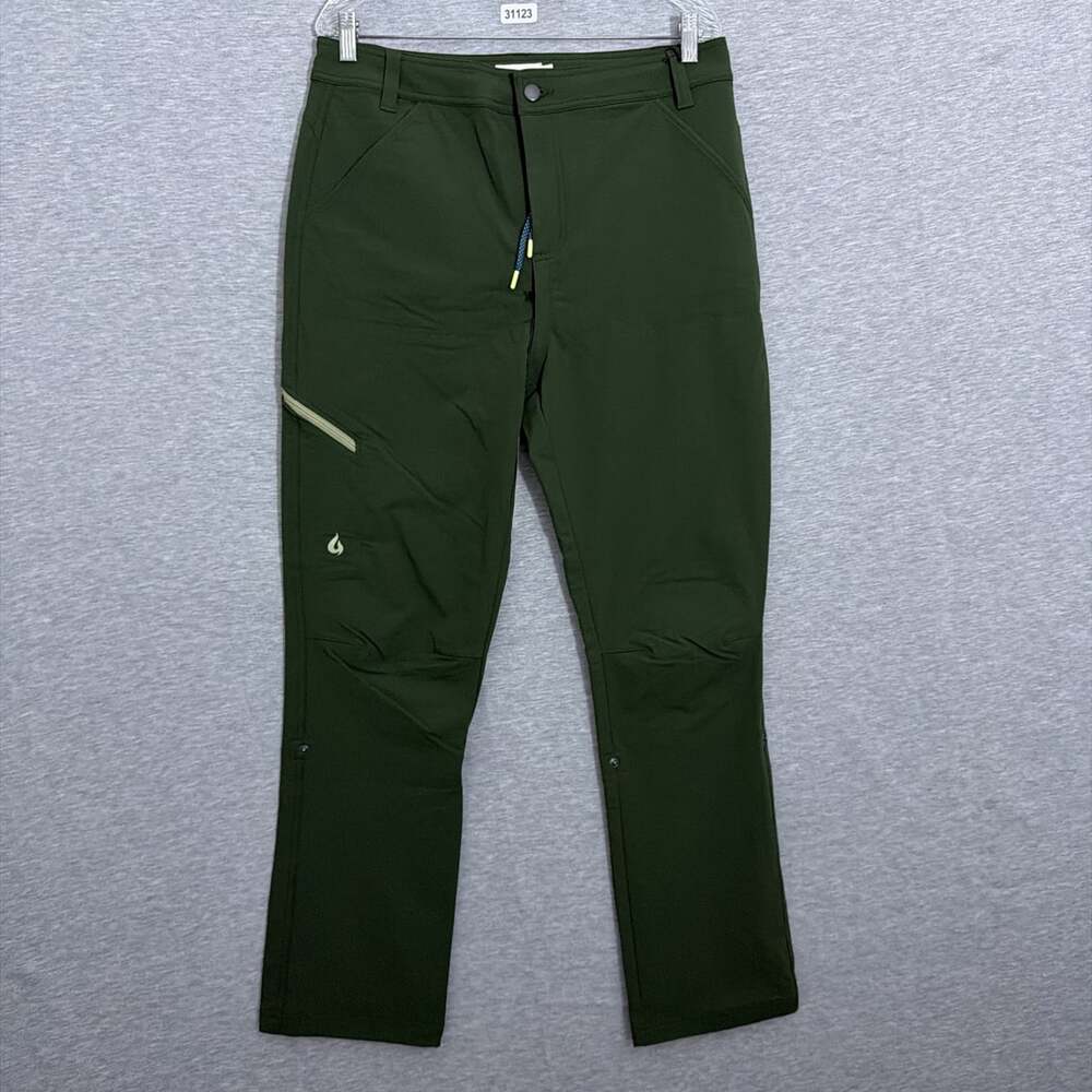 Gnara Go There Pant Womens Size 12 Pine Green GoFly Zipper Outdoor Hiking Pants